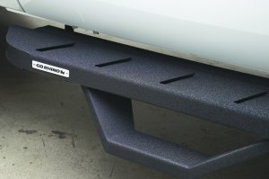 Ford F-250 Running Boards - Go Rhino - RB10 with Drop Steps - Textured Black - `99-`16